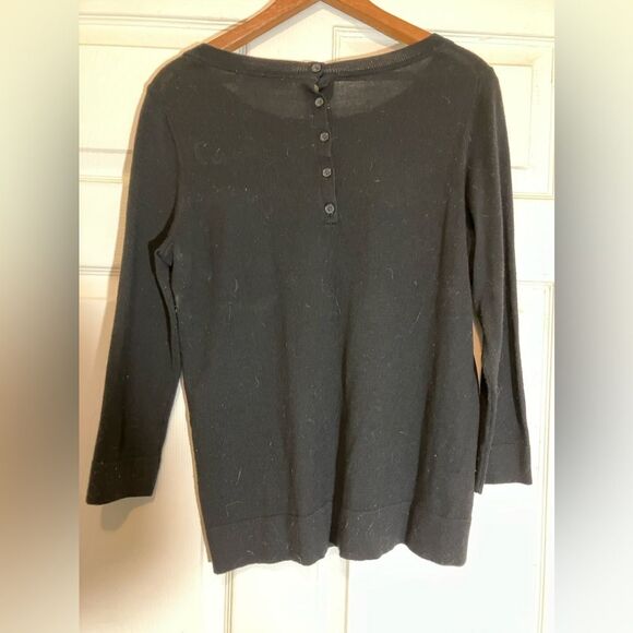 Loft sweater, black, button detail, excellent condition, size large - Picture 4 of 4